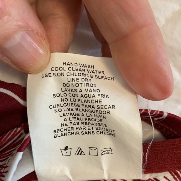 MIRACLESUIT Hibiskiss bathing suit bra TOP burgundy white Pompei bikini top 34D - Picture 14 of 15